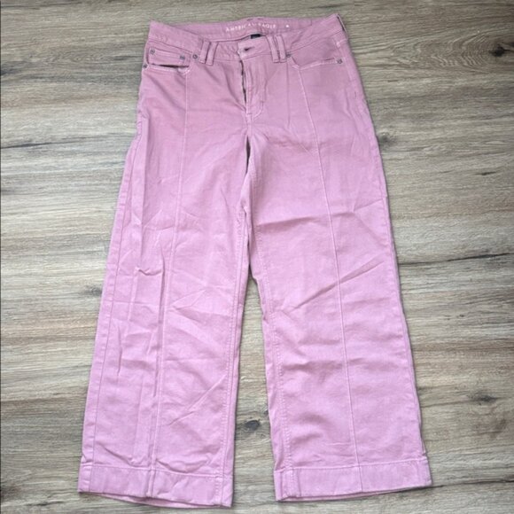 American Eagle Outfitters Pants - American Eagle Pink Wide-Leg Pants